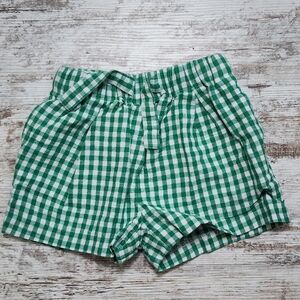 Crewcuts Linen Blend Shorts Size 3 Green White